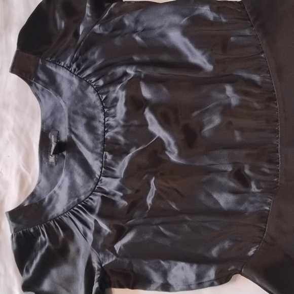 INC International Concepts Woman's Black 100% Silk Blouse, Size: 6P - Picture 2 of 11